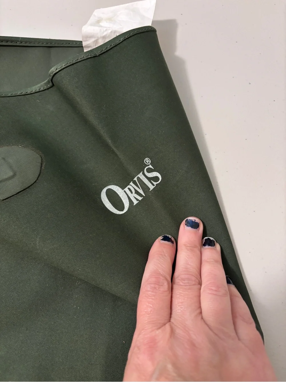 Orvis Mens Green Hip Waders Boots Size 11 Felt Bootfoot Waterproof Fly Fishing